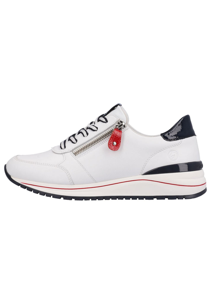 Sneaker Remonte Sneaker Glattleder Weiß/Blau