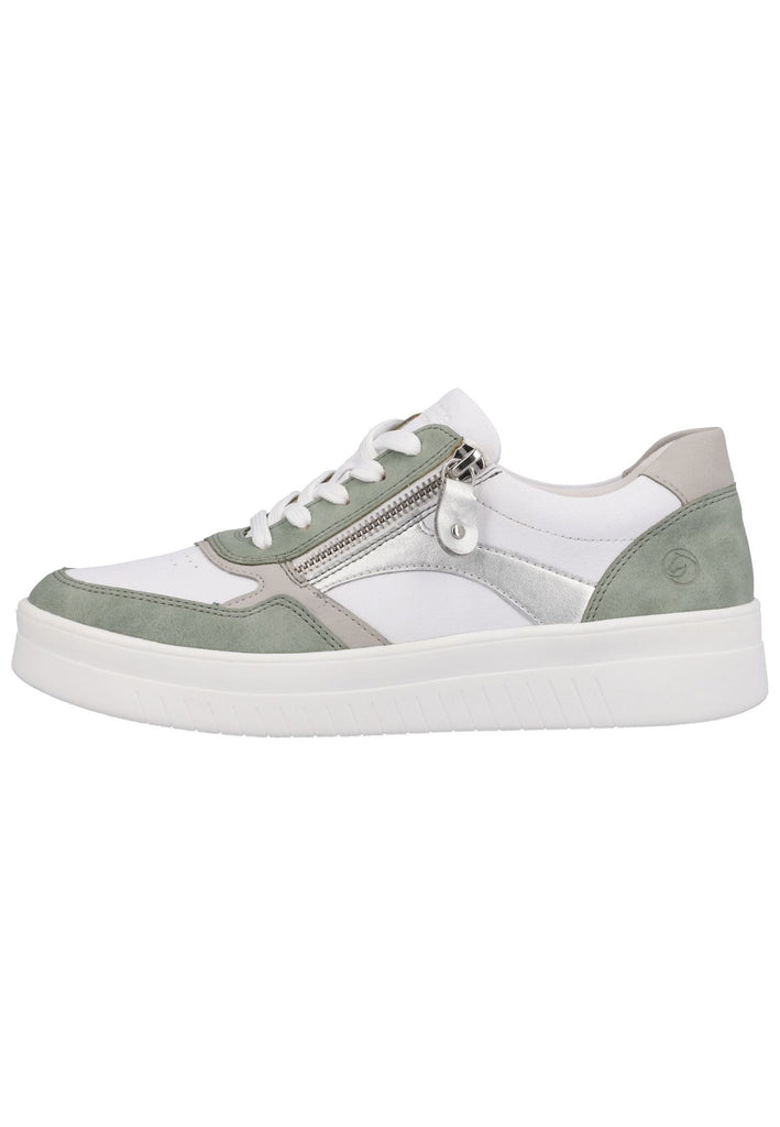 Sneaker Remonte Sneaker Glattleder Weiß/Grün