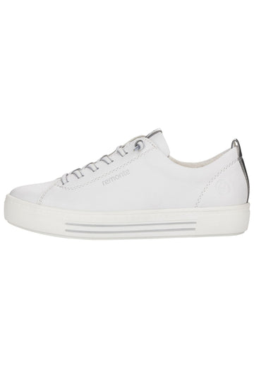 Sneaker Remonte Sneaker Glattleder Weiß/Silber