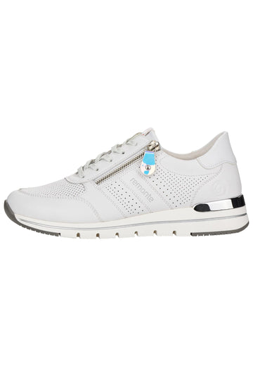 Sneaker Remonte Sneaker Glattleder Weiß/Silber