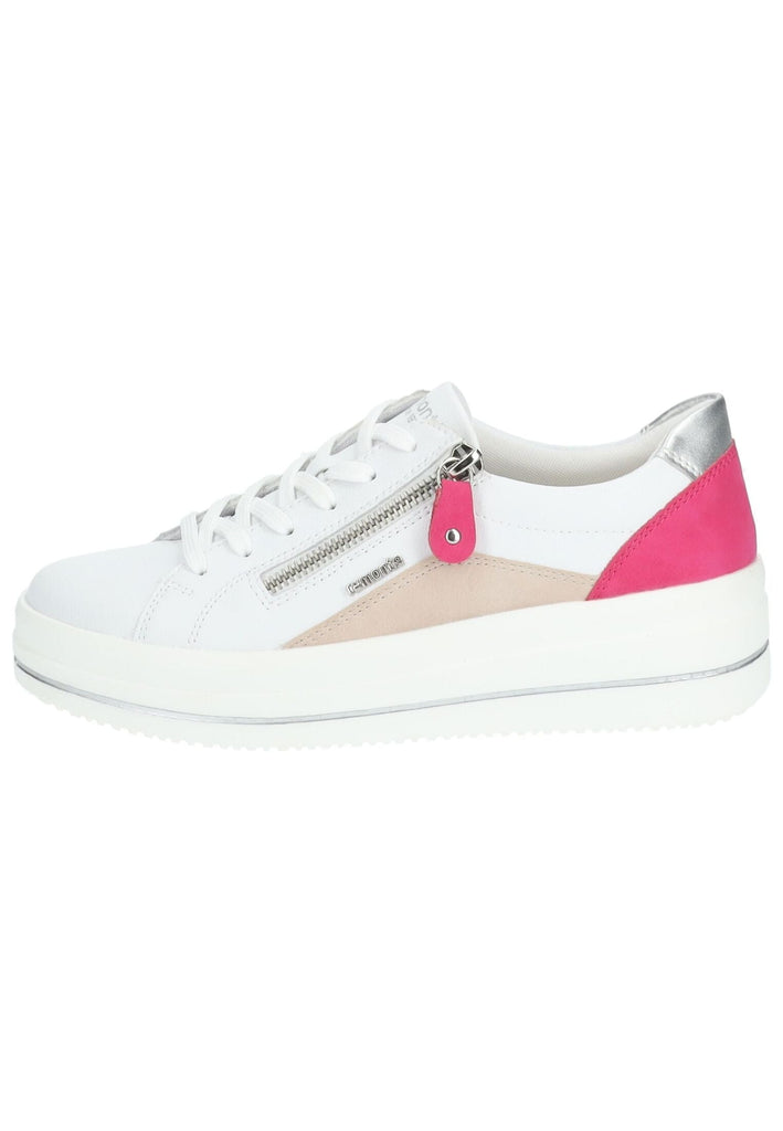 Sneaker Remonte Sneaker Leder/Synthetik Weiß/Pink