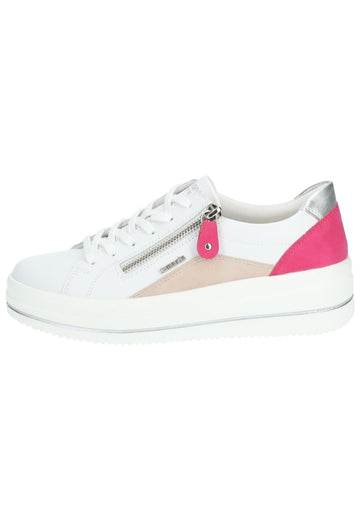 Sneaker Remonte Sneaker Leder/Synthetik Weiß/Pink