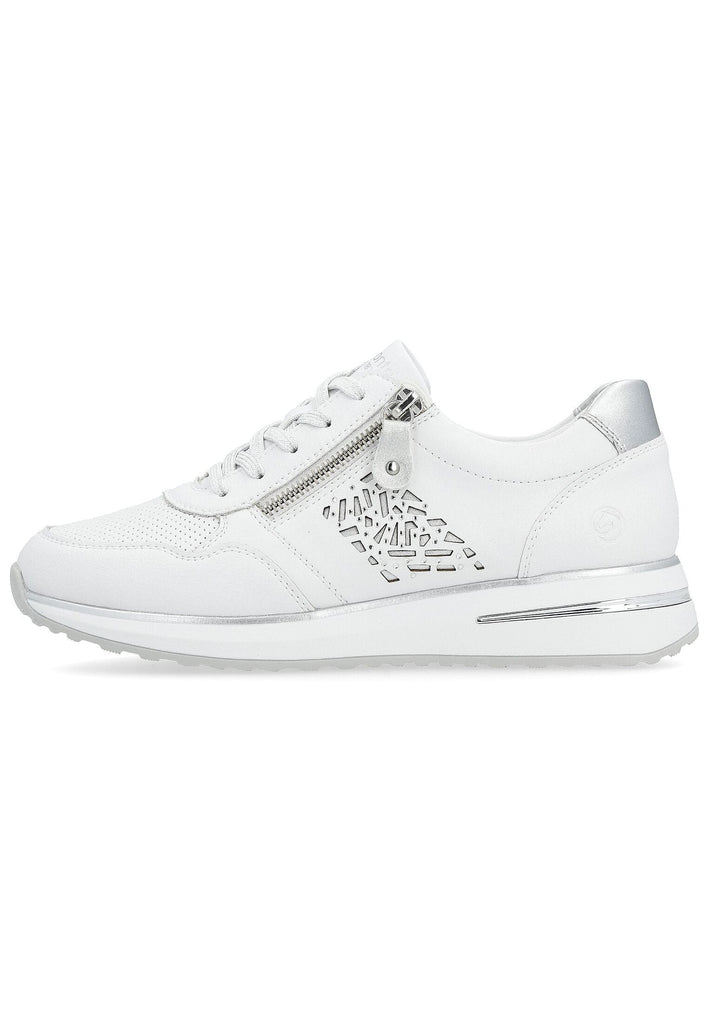 Sneaker Remonte Sneaker Leder/Synthetik Weiß/Silber