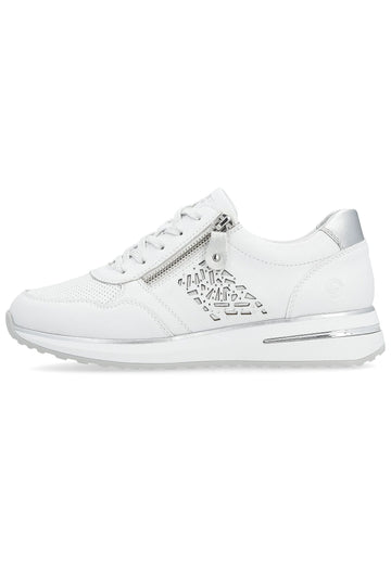 Sneaker Remonte Sneaker Leder/Synthetik Weiß/Silber
