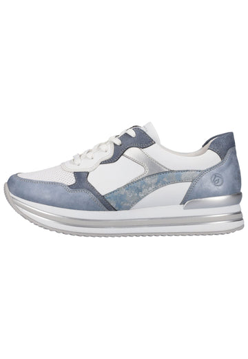 Sneaker Remonte Sneaker Lederimitat Weiß/Blau
