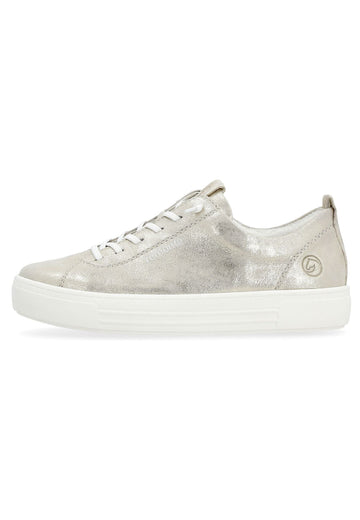 Sneaker Remonte Sneaker Veloursleder Beige/Silber