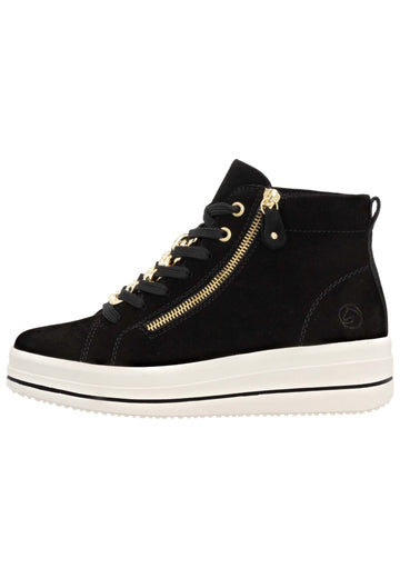 Sneaker Remonte Sneaker Veloursleder Schwarz