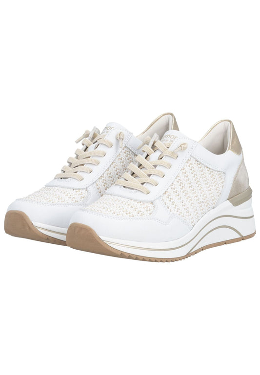 Remonte Sneaker Synthetik/Textil Weiß/Gold