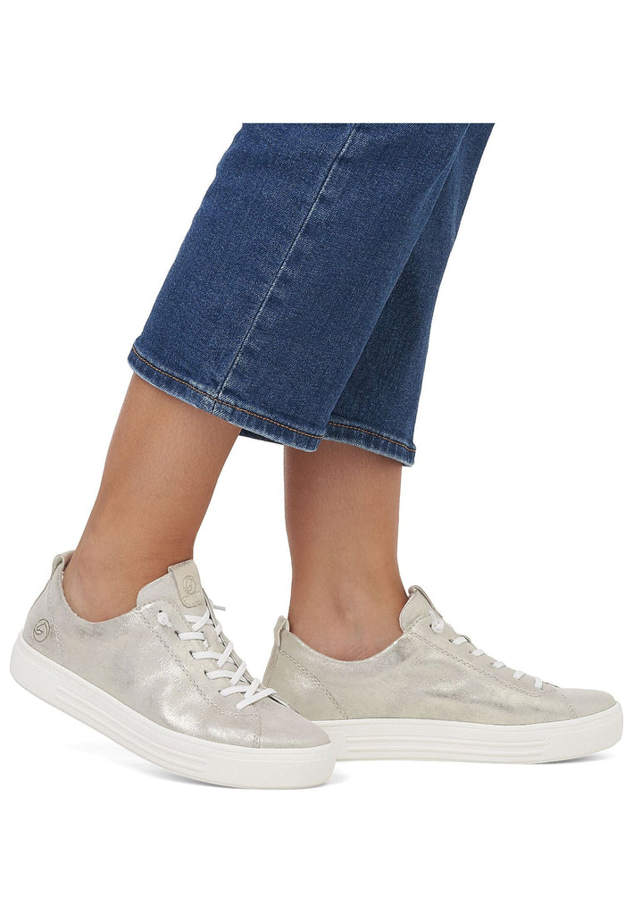 Remonte Sneaker Veloursleder Beige/Silber