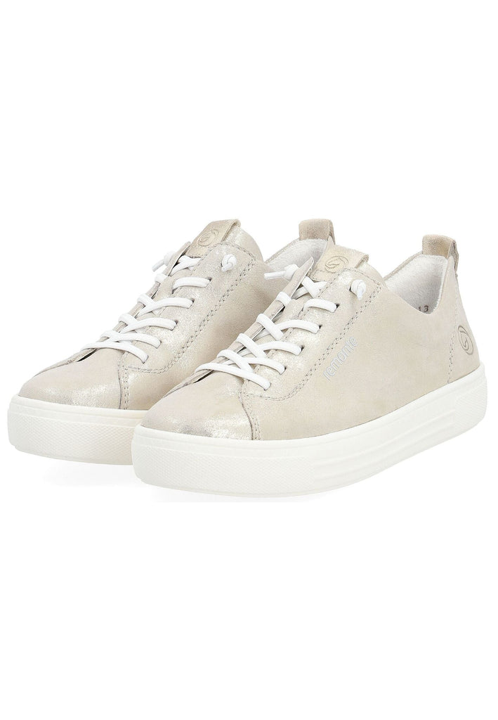 Remonte Sneaker Veloursleder Beige/Silber