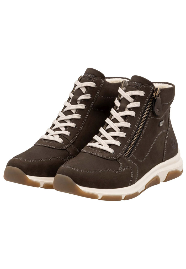 Remonte Sneaker Veloursleder Schoko Warmfutter