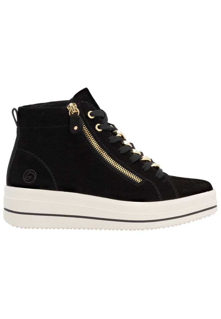 Remonte Sneaker Veloursleder Schwarz