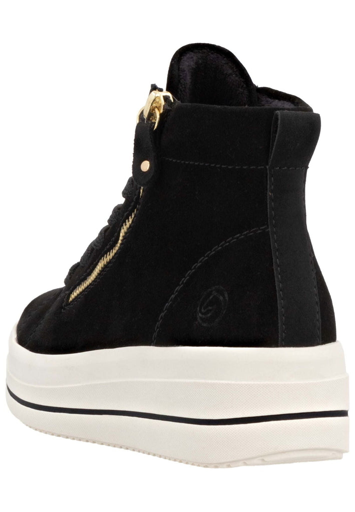 Remonte Sneaker Veloursleder Schwarz