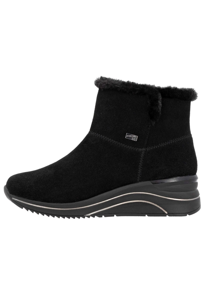 Remonte Sneaker Veloursleder Schwarz Warmfutter