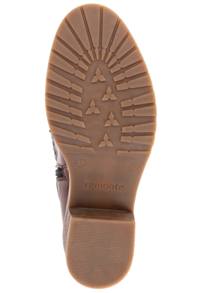 Remonte Stiefel Glattleder Mahagony Warmfutter