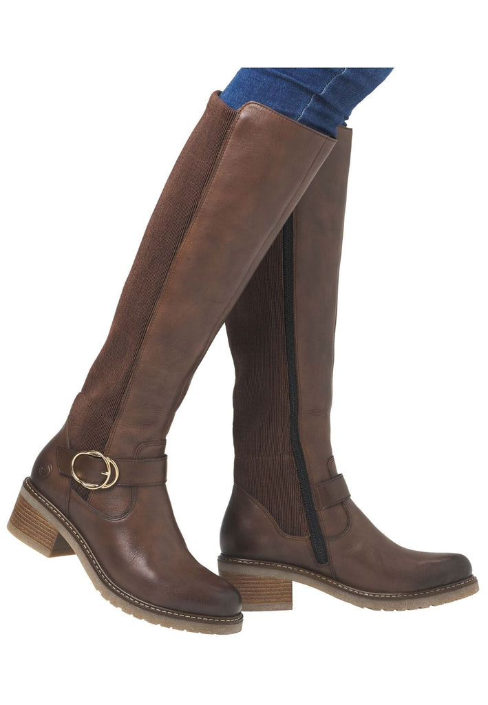 Remonte Stiefel Glattleder Mahagony Warmfutter