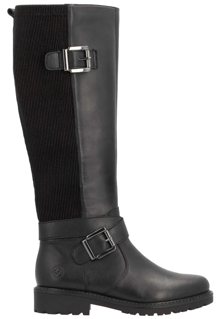 Remonte Stiefel Glattleder Schwarz