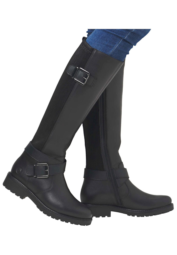 Remonte Stiefel Glattleder Schwarz