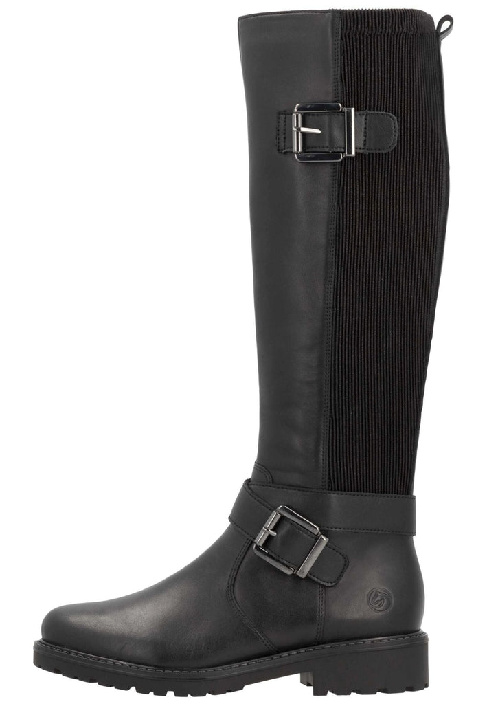 Remonte Stiefel Glattleder Schwarz