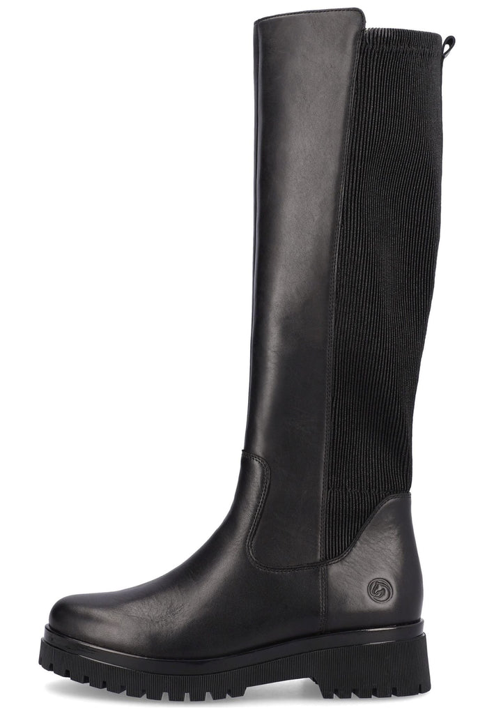 Remonte Stiefel Glattleder Schwarz