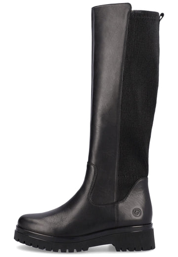 Remonte Stiefel Glattleder Schwarz