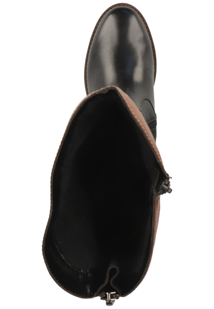 Remonte Stiefel Glattleder Schwarz/Braun