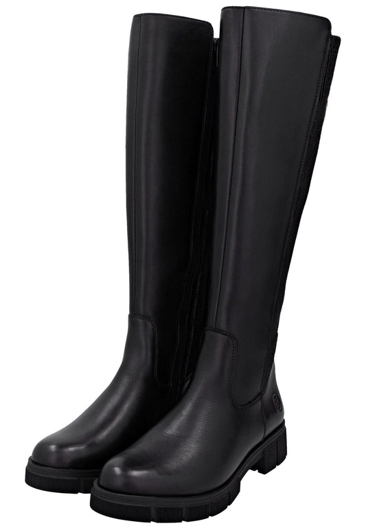 Remonte Stiefel Glattleder Schwarz/Schwarz Warmfutter