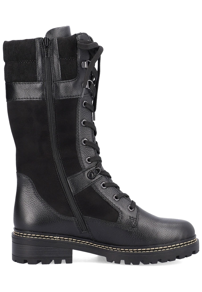 Remonte Stiefel Glattleder Schwarz Warmfutter