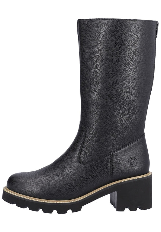 Remonte Stiefel Glattleder Schwarz Warmfutter