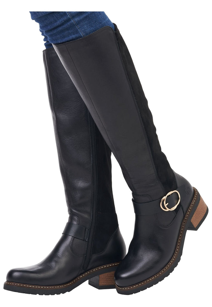Remonte Stiefel Glattleder Schwarz Warmfutter
