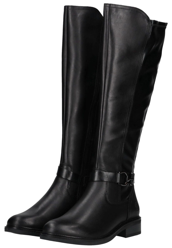 Remonte Stiefel Leder/Synthetik Schwarz/Schwarz