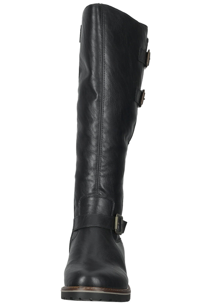 Remonte Stiefel Lederimitat schwarz Warmfutter