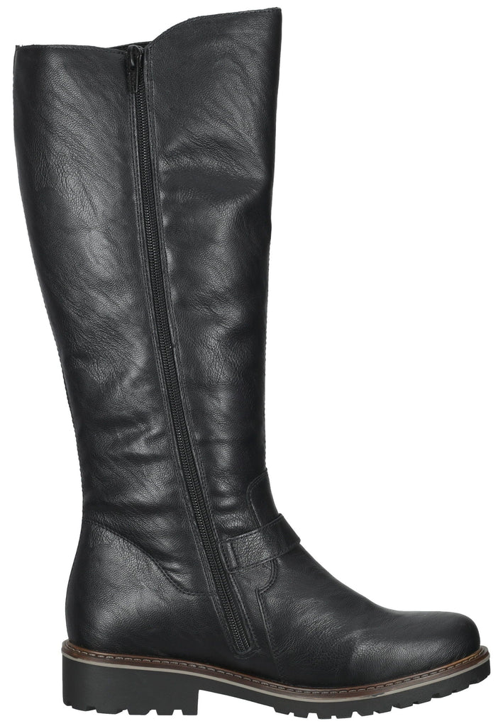 Remonte Stiefel Lederimitat schwarz Warmfutter