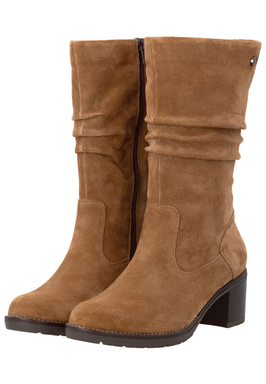 Remonte Stiefel Veloursleder Hellbraun