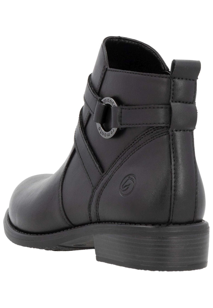 Remonte Stiefelette Glattleder Schwarz