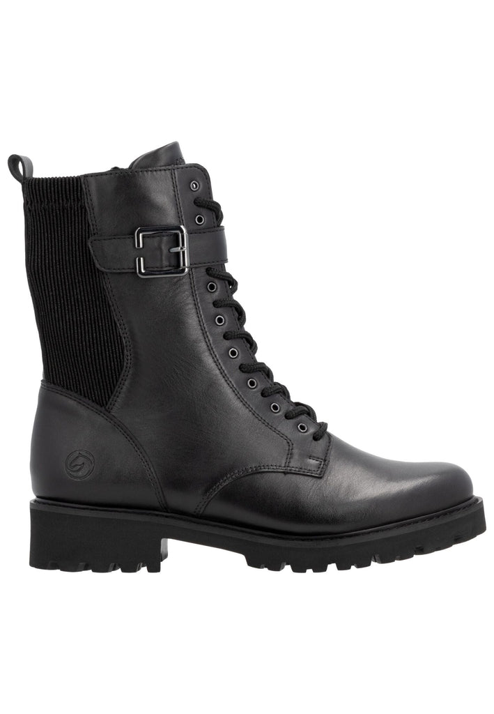 Remonte Stiefelette Glattleder Schwarz
