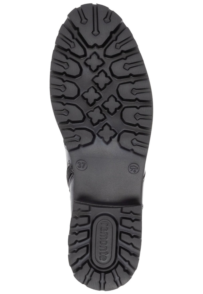 Remonte Stiefelette Glattleder Schwarz