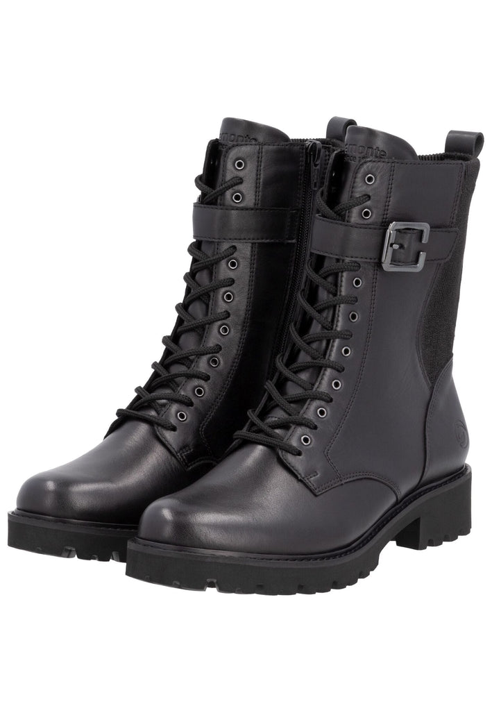 Remonte Stiefelette Glattleder Schwarz