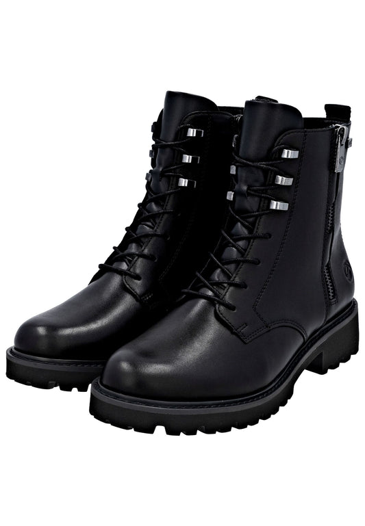 Remonte Stiefelette Glattleder Schwarz/Schwarz