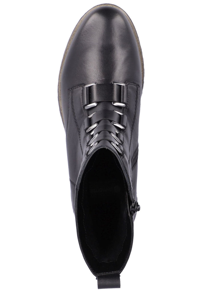 Remonte Stiefelette Glattleder Schwarz Warmfutter