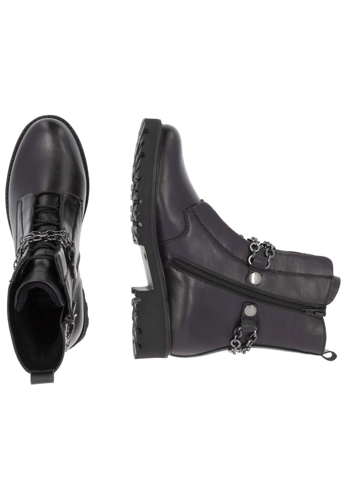 Remonte Stiefelette Glattleder Schwarz Warmfutter