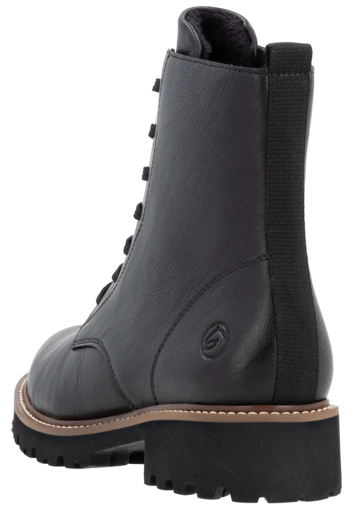 Remonte Stiefelette Glattleder Schwarz Warmfutter