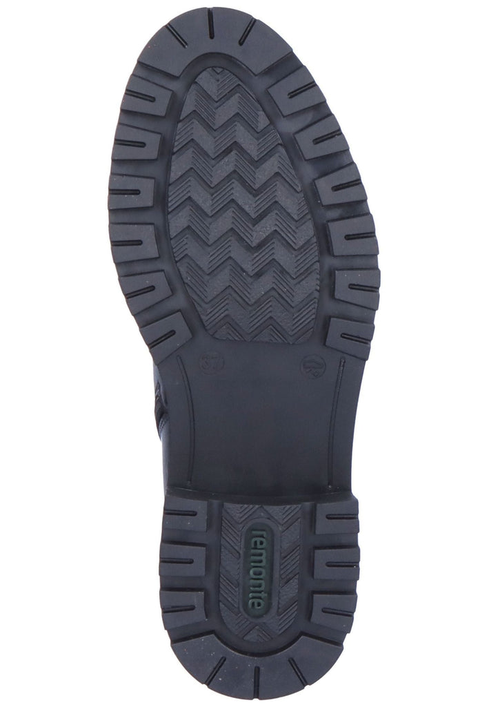 Remonte Stiefelette Glattleder Schwarz Warmfutter