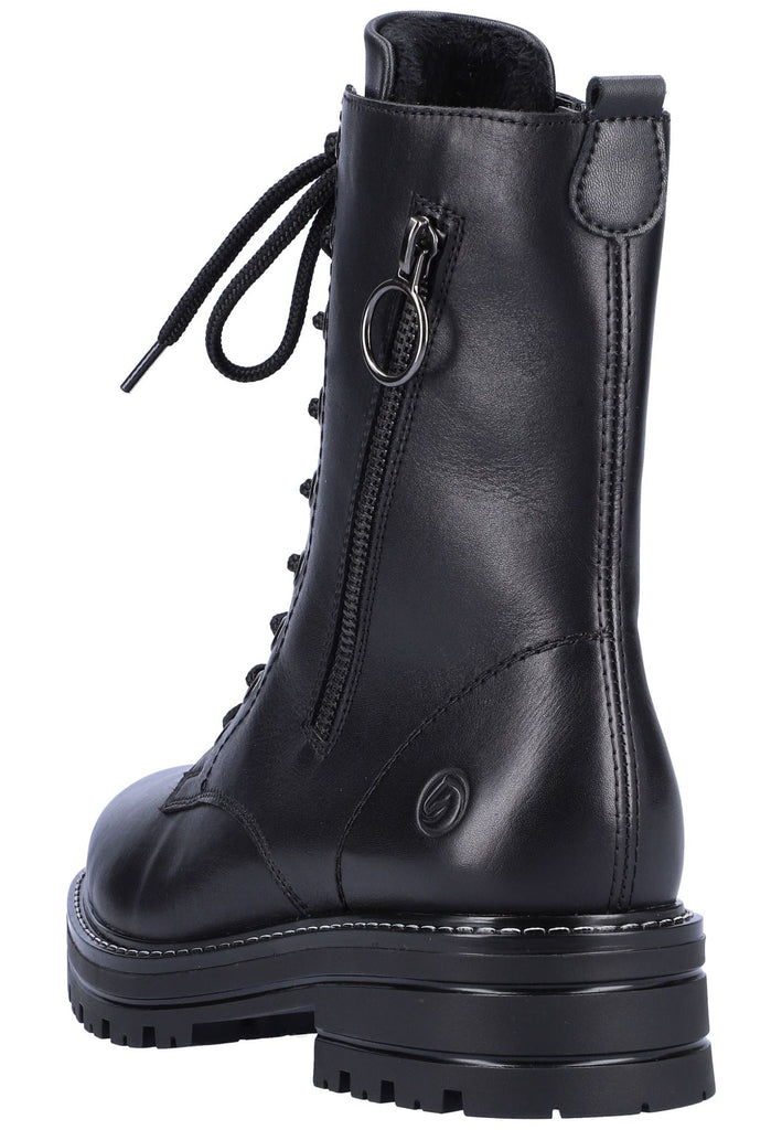 Remonte Stiefelette Glattleder Schwarz Warmfutter
