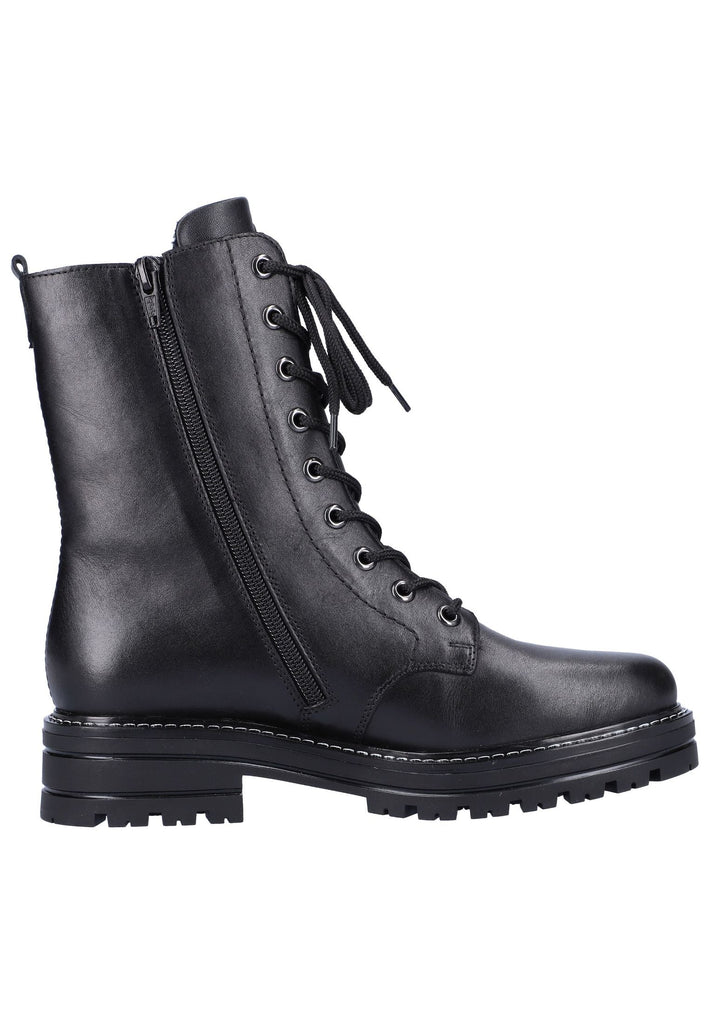 Remonte Stiefelette Glattleder Schwarz Warmfutter