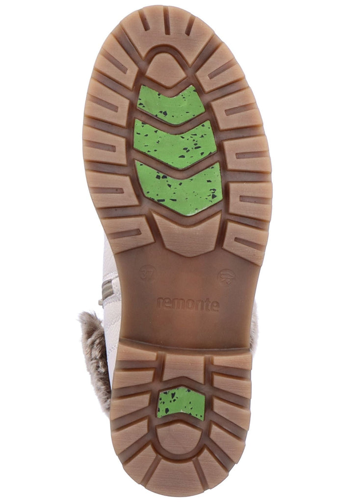 Remonte Stiefelette Glattleder Weiß Warmfutter