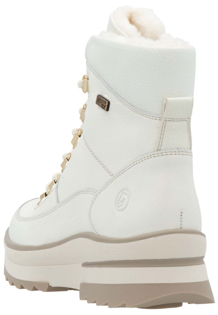 Remonte Stiefelette Glattleder Weiß Warmfutter