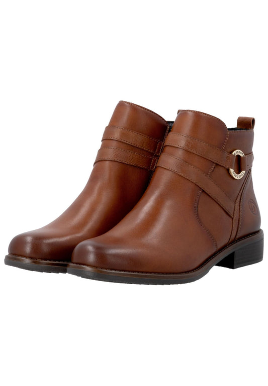 Remonte Stiefelette Leder Cognac