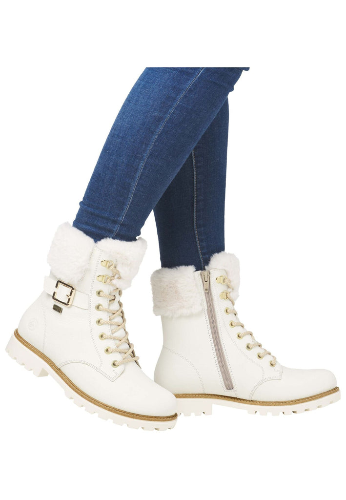 Remonte Stiefelette Leder/Fell Weiß