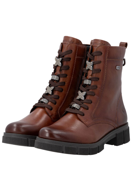 Remonte Stiefelette Leder Mittelbraun